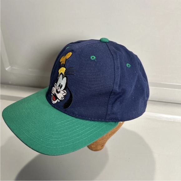 Vintage Goofy Disney Embroidered Adult Snapback Hat Cap Made In USA Navy Blue - Picture 4 of 8